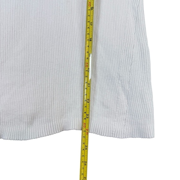 DKNY White Short Sleeve Sweater Top - Picture 3 of 10